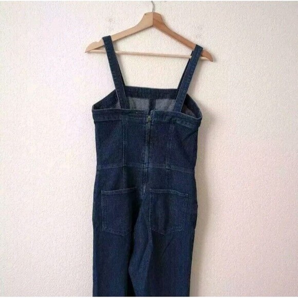 Adriano Goldschmied AG Denim Overalls Ribbed Jumpsuit Sz XS Chambray Calli - Picture 4 of 11